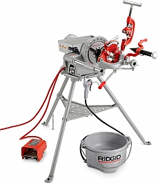 Использование универсального электропривода с ручной смазкой Ridgid 300