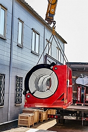 Погрузка гидравлического стыкового сварочного аппарата для пэ труб Gas Fusion Red-1600