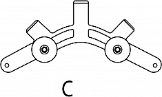 Сегмент C роторного трубореза для ПВХ труб Reed In-Line Rotary Pipe Cutter PLAS3